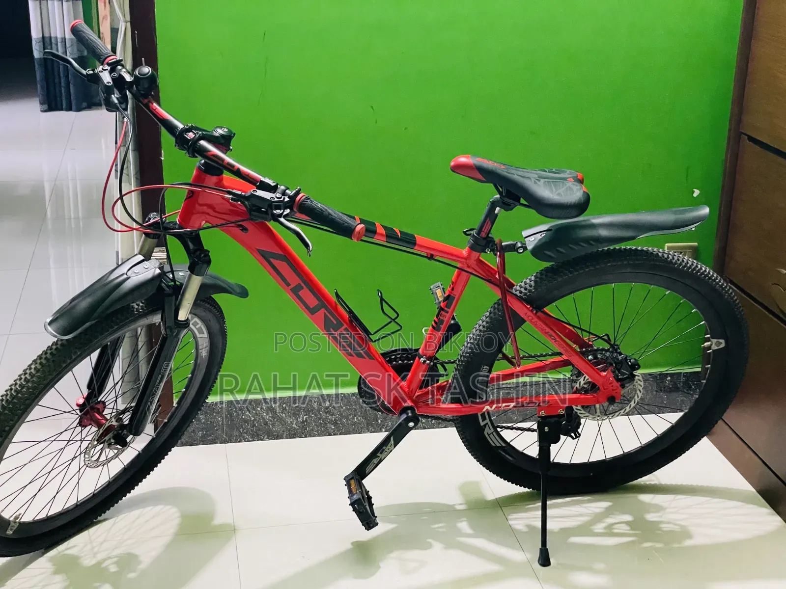 এনআইও ৬০০-বি এমটিবি সাইকেল | ৮ গিয়ার | ডিস্ক ব্রেক | ফ্রন্ট সাসপেনশন | রেড