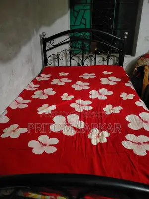 Steel Bed + Mattress 8/4 Feet