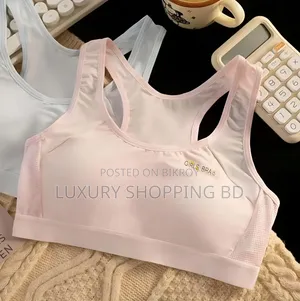 Girls Seamless Sports Bra – Soft Wireless Training Comfort Bra