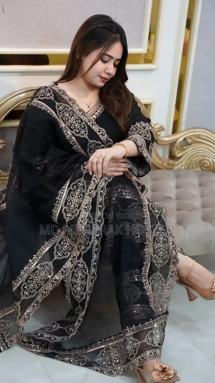 Sequence Embroidery Three Piece