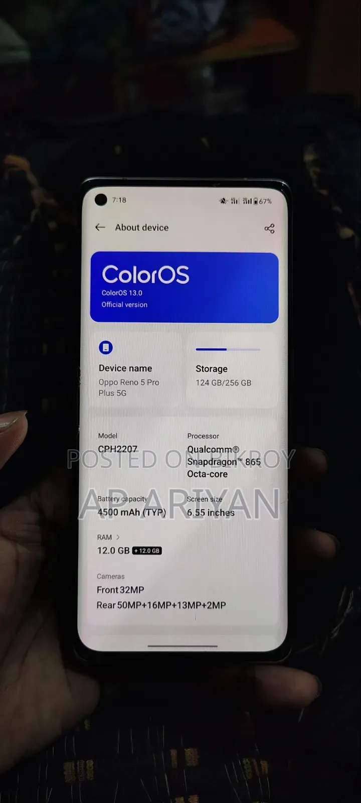 Oppo Reno5 Pro+ 5G 256 GB Silver