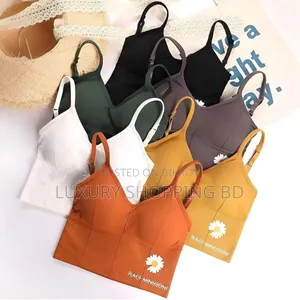 Women’s Seamless Padded Camisole Bra – Comfortable Wireless Crop Top