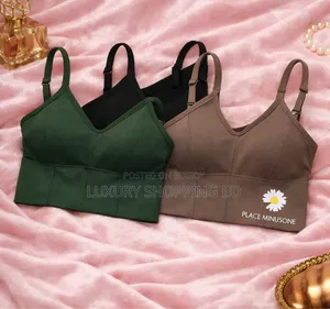 Women’s Seamless Padded Camisole Bra – Comfortable Wireless Crop Top