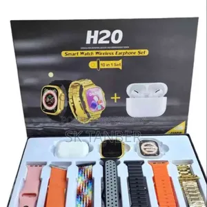 H20 Smart Watch With Wireless Earphone (10 in 1)