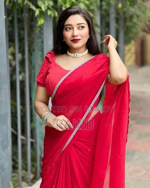 Georgette Stone Saree: A Touch of Elegance and Regal Glow