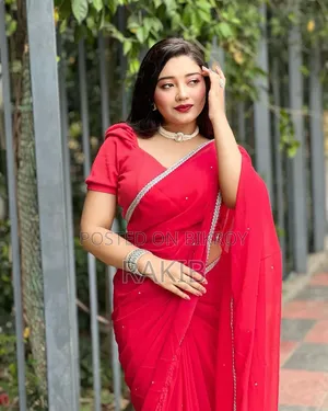 জরর্জেট স্টোন শাড়ি: সৌন্দর্যের ছোঁয়ায় রাজকীয় আভা