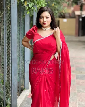 জরর্জেট স্টোন শাড়ি: সৌন্দর্যের ছোঁয়ায় রাজকীয় আভা