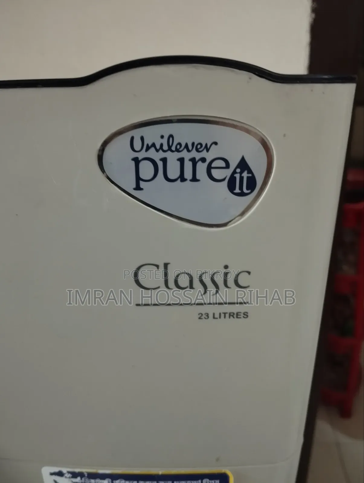 Pureit Classic 23 Litres With New Kit and Also 100% Good Condition