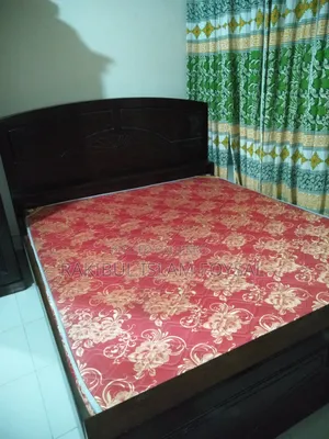 Malaysian Oak Wood Bed, King Size With Mattress