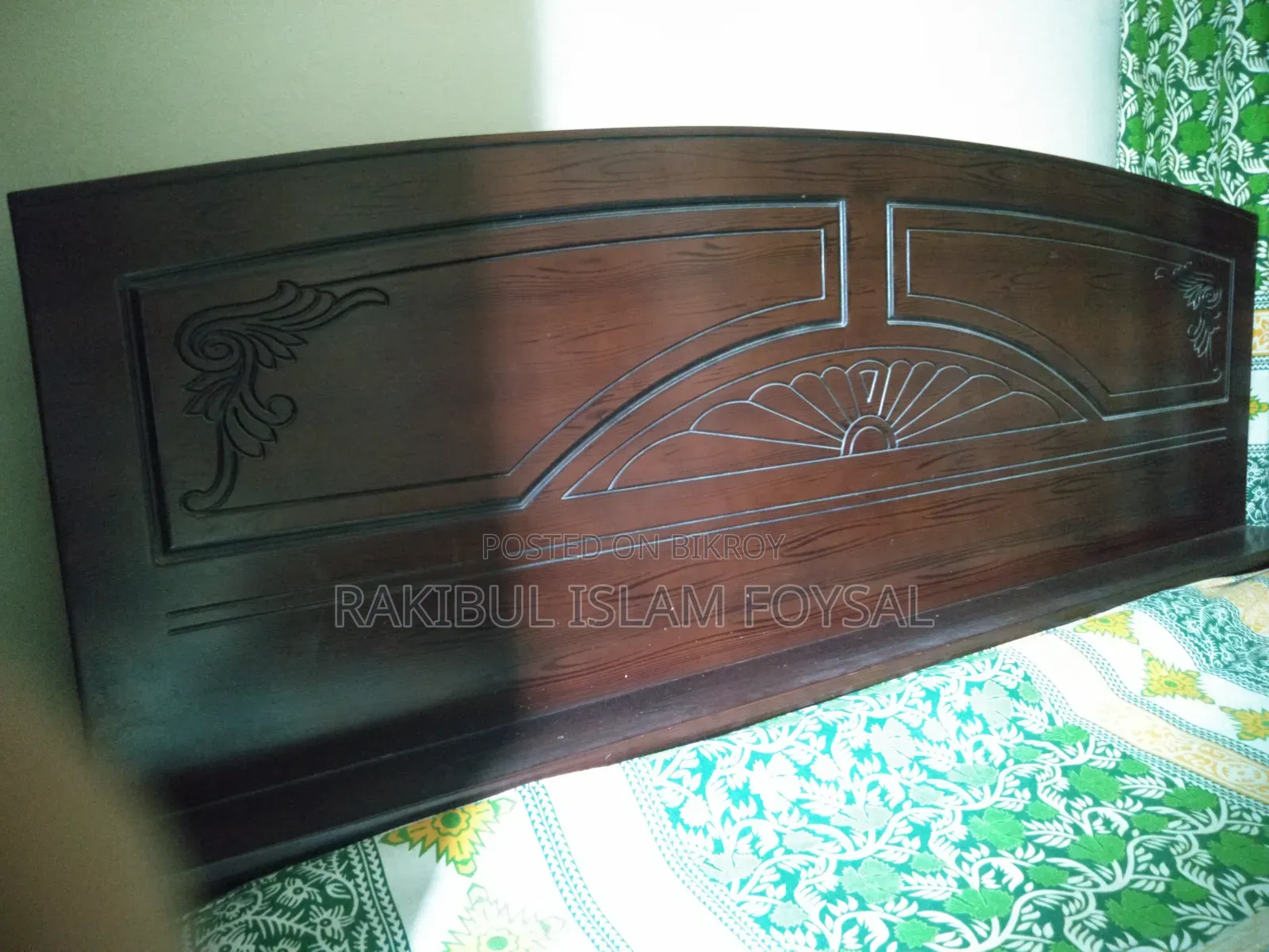 Malaysian Oak Wood Bed, King Size With Mattress