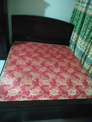 Malaysian Oak Wood Bed, King Size With Mattress