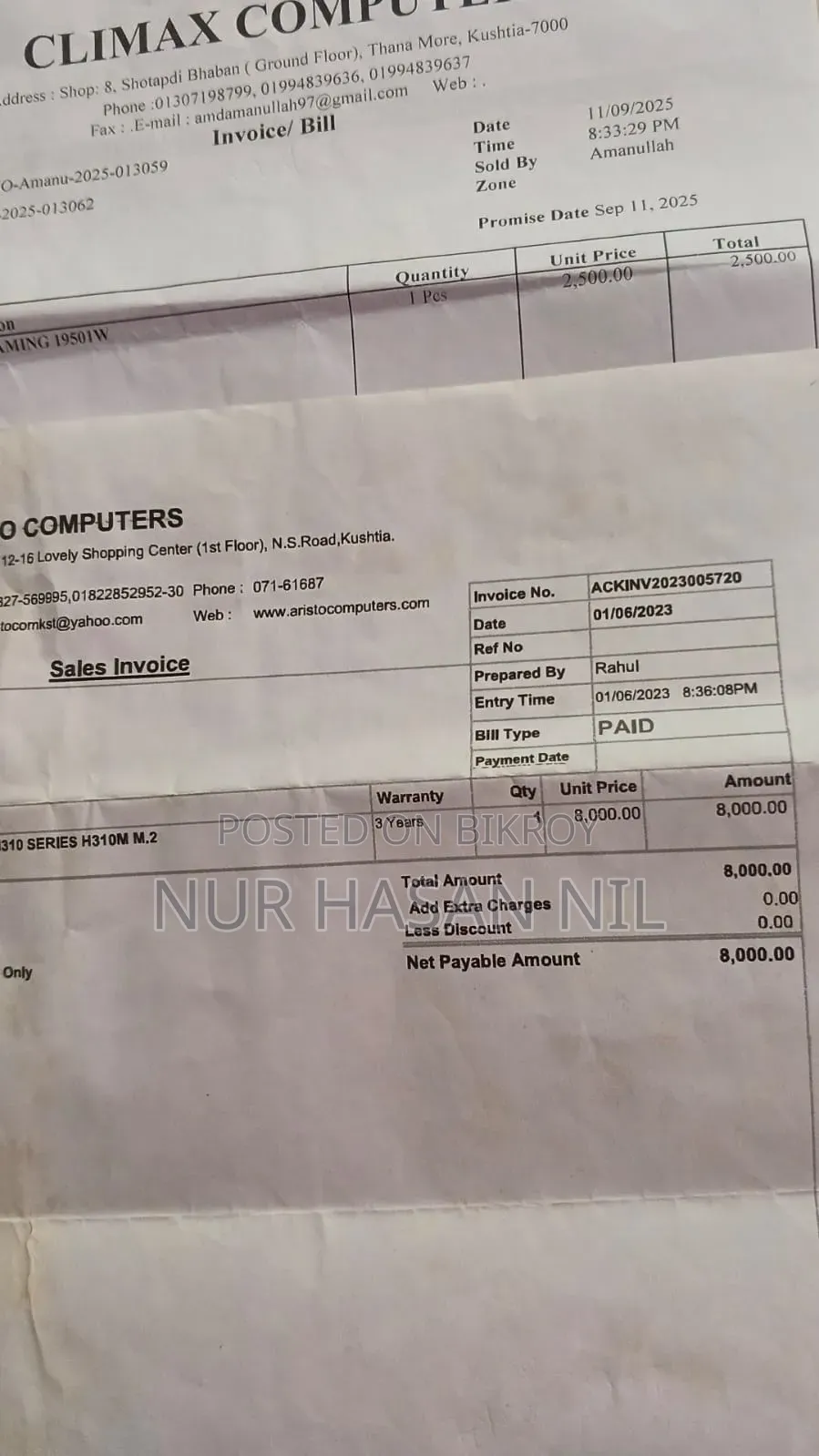 Desktop Computer Gigabyte 4GB Intel Core i5 HDD+SSD 500GB