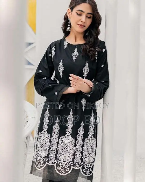 Cotton Embroidery Two Piece