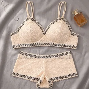 Stylish Spandex Lace Bra Panty Set