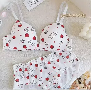 Cute Hello Kitty Printed Bra Panty Set – Soft Comfortable Lingerie