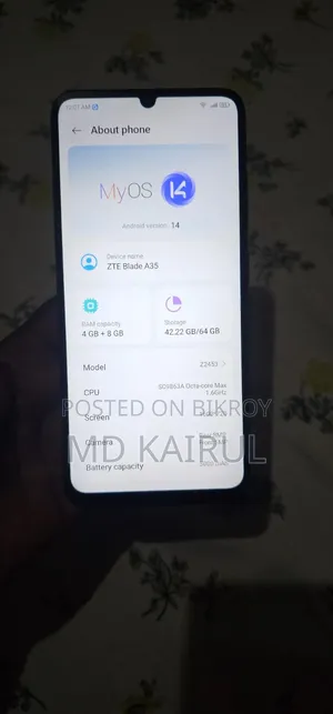 জেটিই এ৩৫ ১২ জিবি ব্ল্যাক