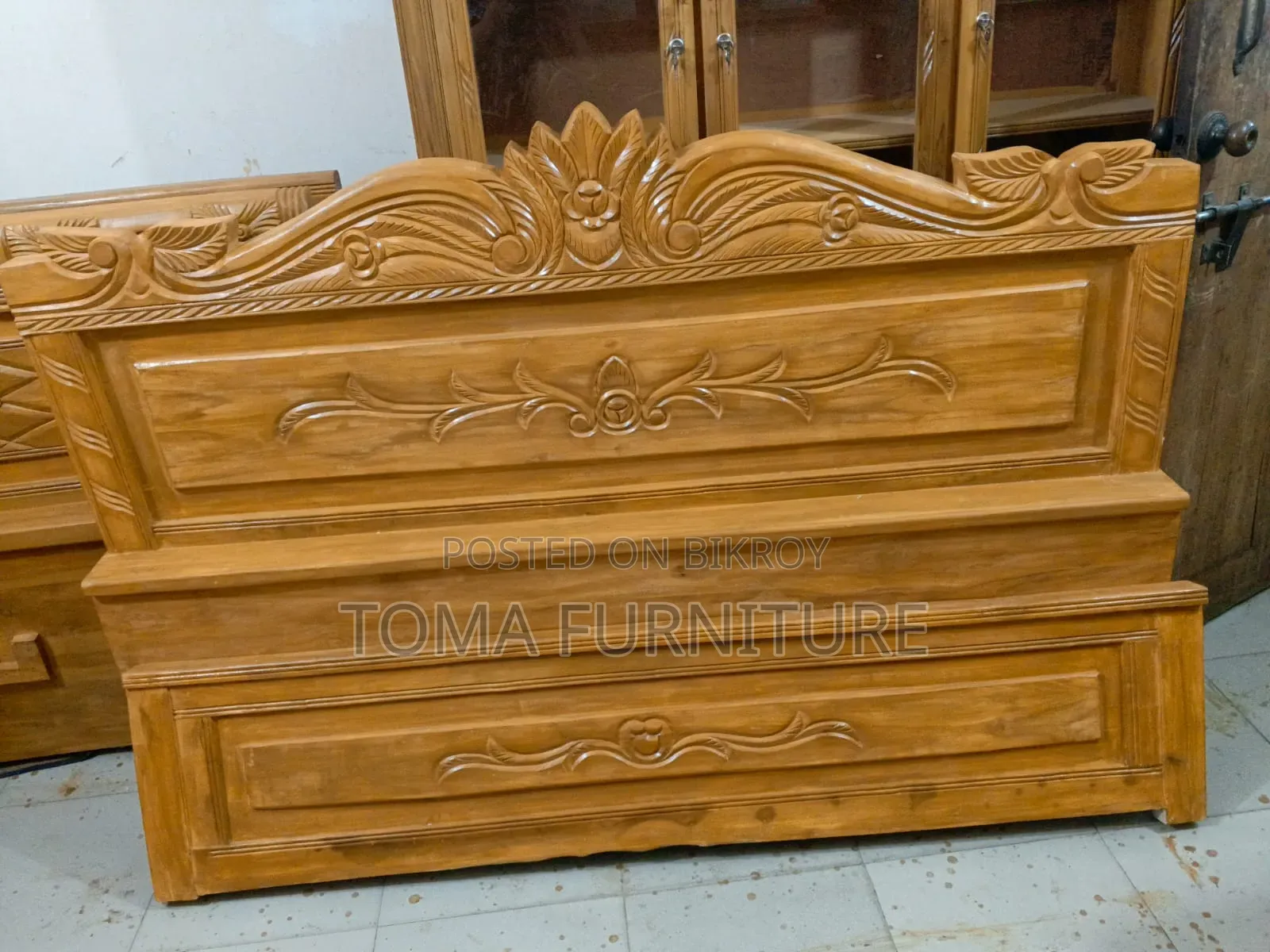 Akashmoni Wood Semi Box Bed