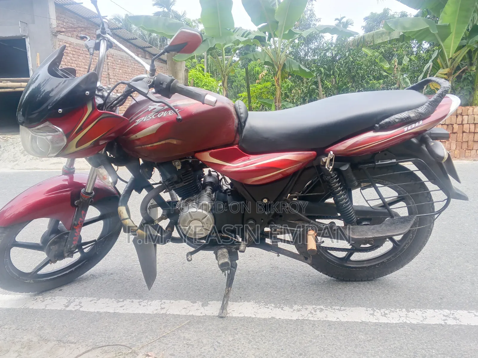Bajaj Discover 100 2017 Red