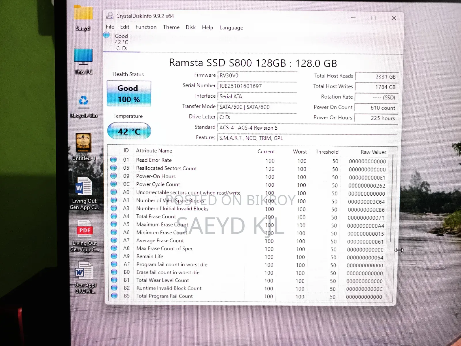Sats SSD 128gb