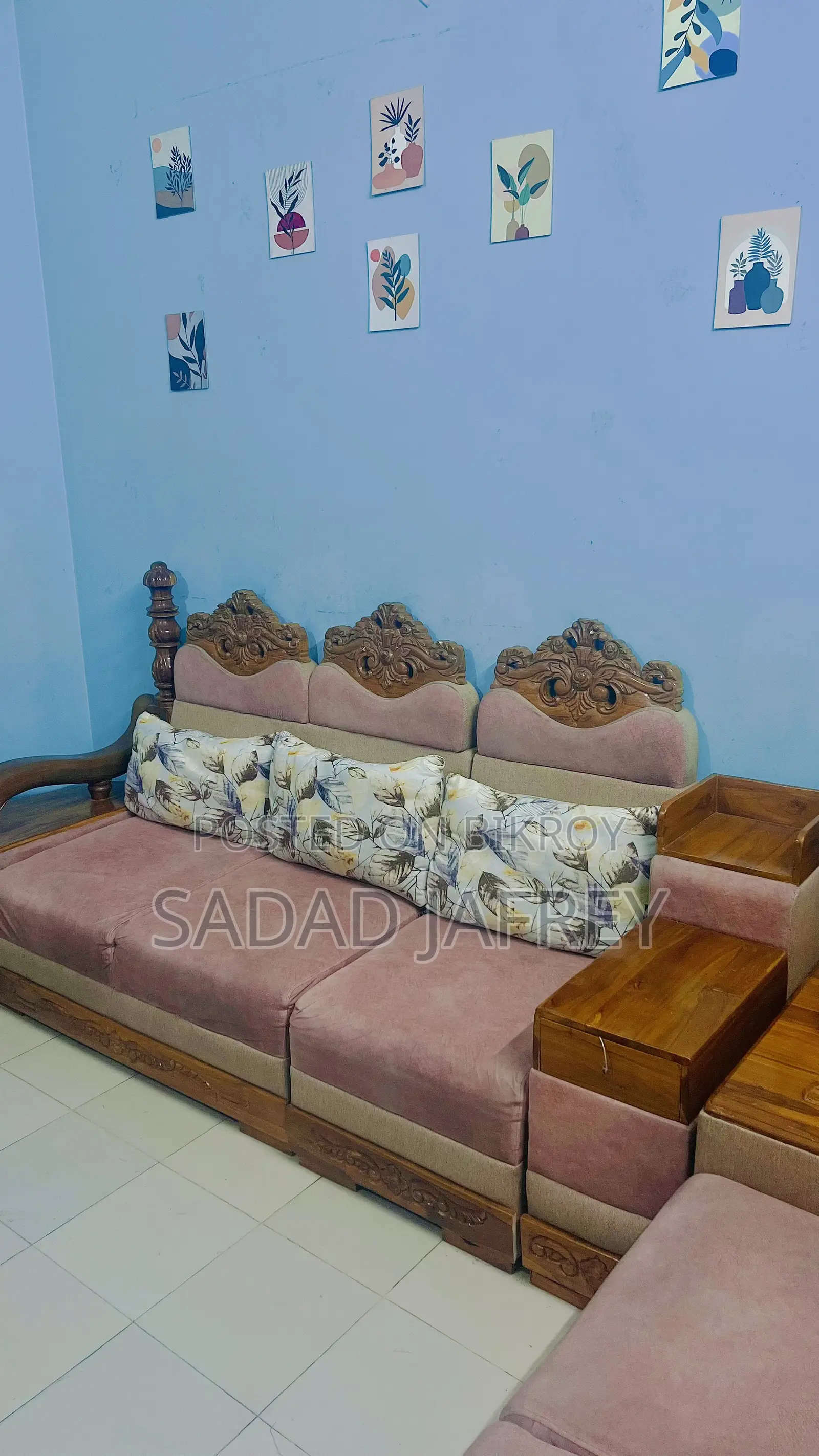 মিনার কর্নার সোফা সেট (অরিজিনাল সেগুন)