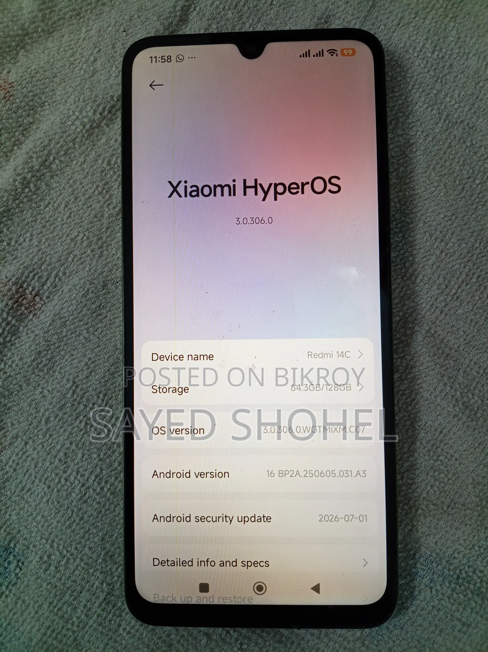 Xiaomi Redmi 14C 128 GB Gray