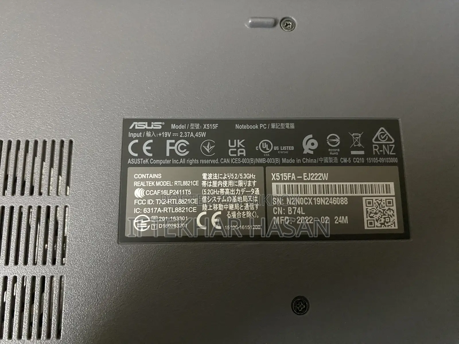 Laptop Asus 1015E 4GB Intel Core i3 HDD+SSD 1T