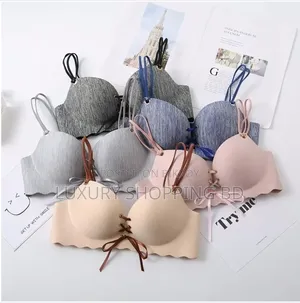 Women’s Seamless Push Up Bra – Wireless Lace-Up Adjustable Strap Bra