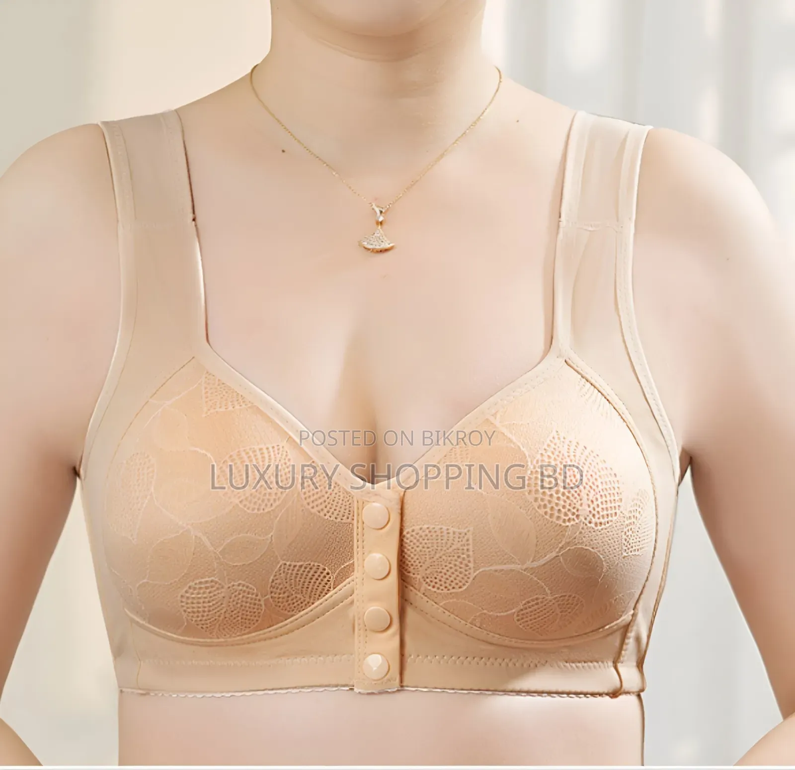 Women’s Front Closure Full Coverage Bra – Wireless Plus Size Comfort