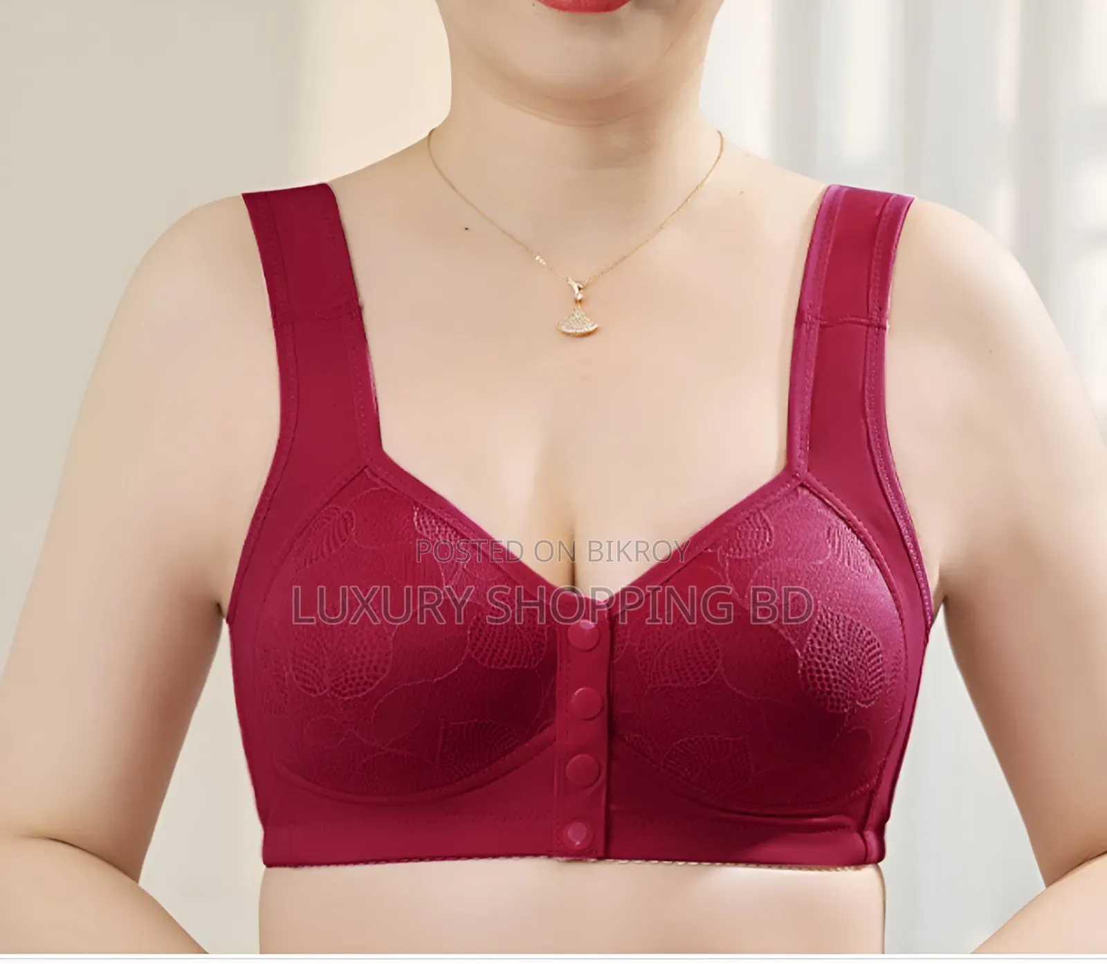 Women’s Front Closure Full Coverage Bra – Wireless Plus Size Comfort