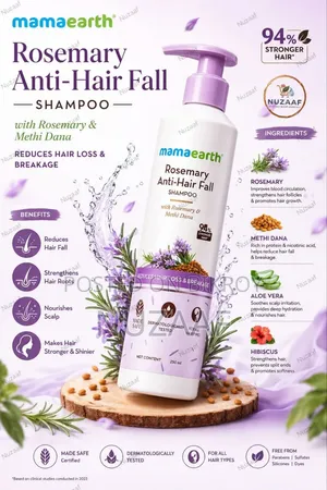 Mamaearth Rosemary Anti-Hair Fall Shampoo (250ml)
