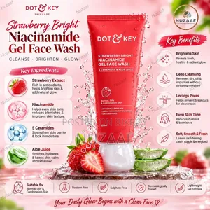 Dot Key Strawberry Niacinamide Brightening Face Wash (100ml)