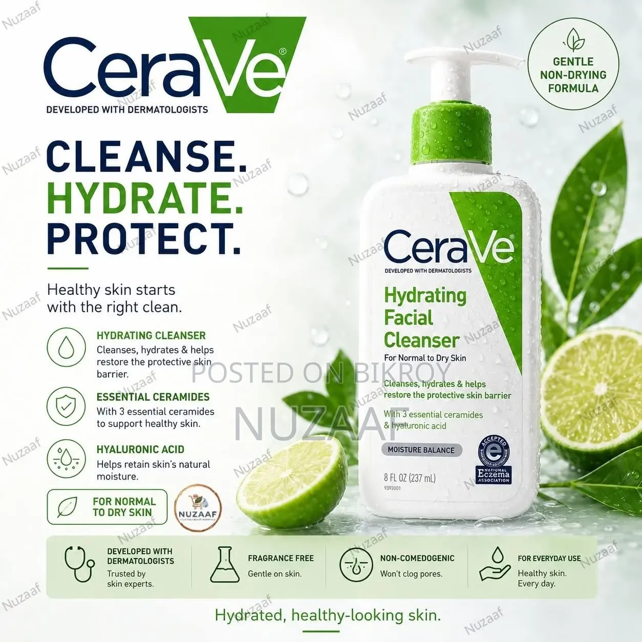 CeraVe Hydrating Facial Cleanser for Normal to Dry Skin
