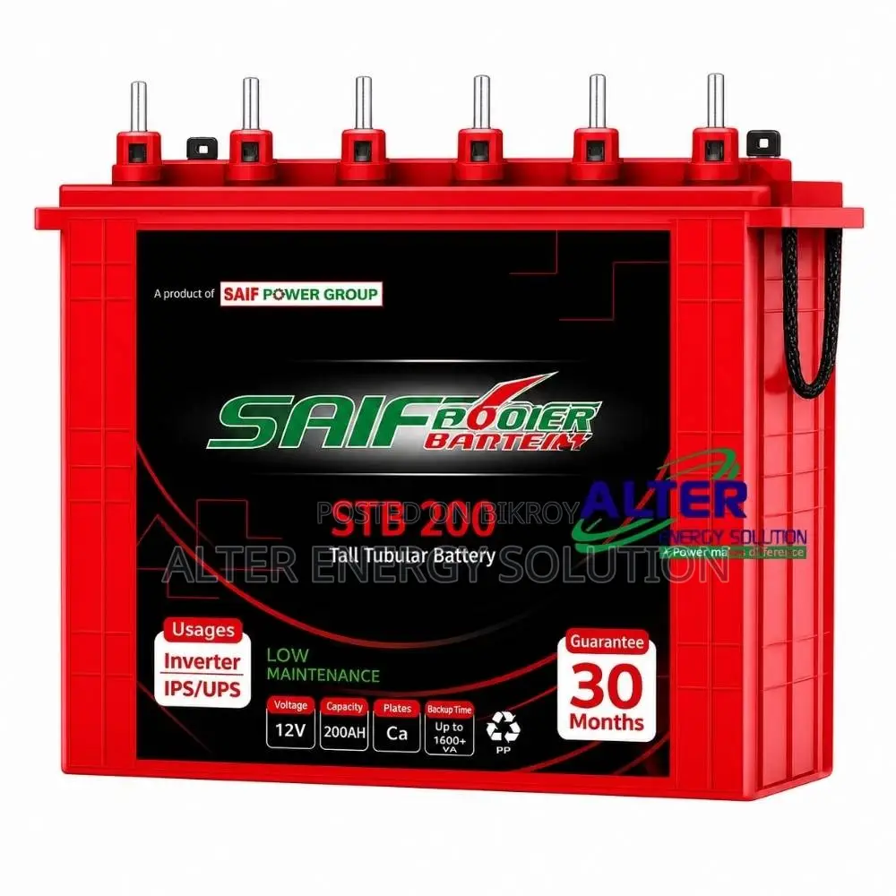 Saif Power STB-200AH Tall Tubular IPS/UPS & Solar Battery