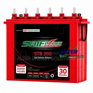 Saif Power STB-200AH Tall Tubular IPS/UPS & Solar Battery