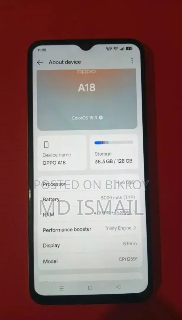Oppo A18 128 GB Blue