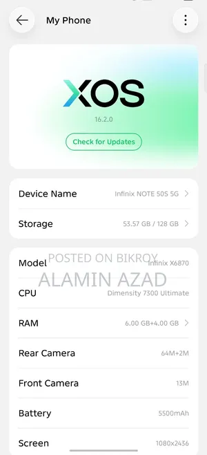 Infinix Note 50s 128 GB Blue