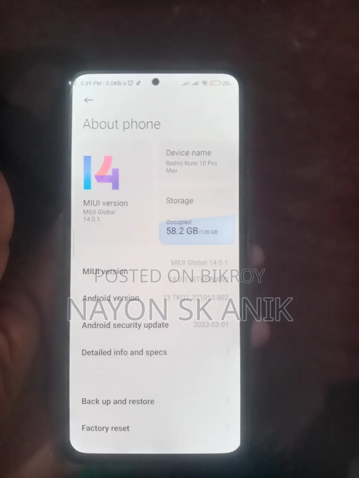 Xiaomi Redmi Note 10 Pro Max 128 GB Graphite