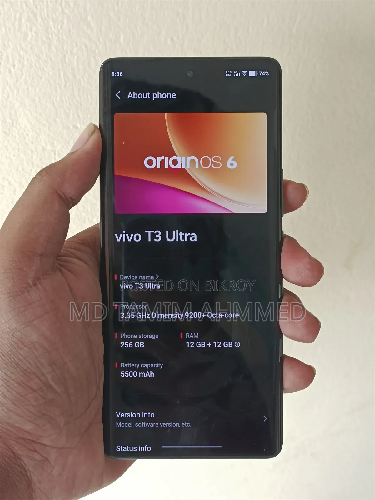 Vivo T3 Ultra 256 GB Gray