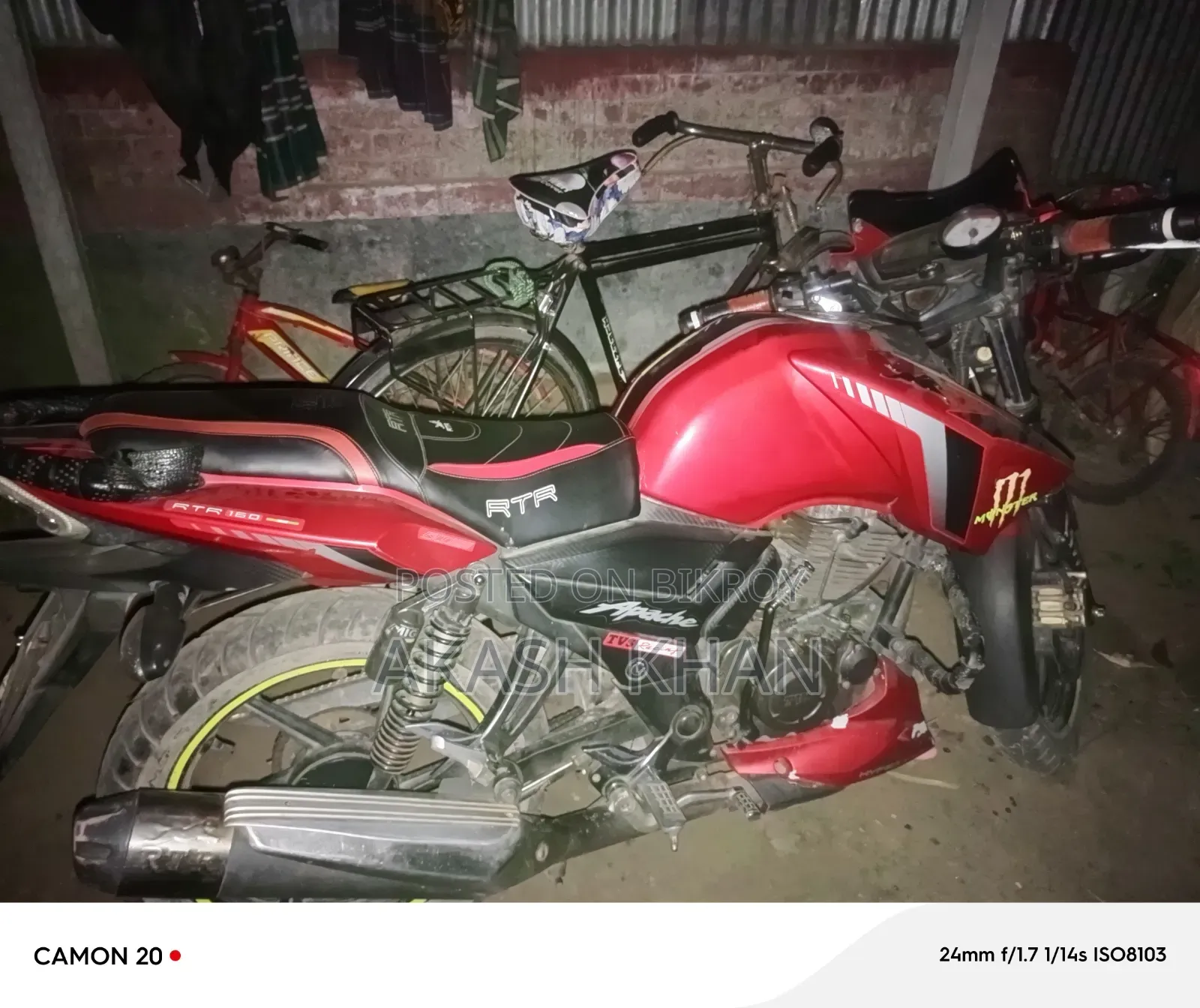 TVS Apache RTR 160 2V 2018 Red