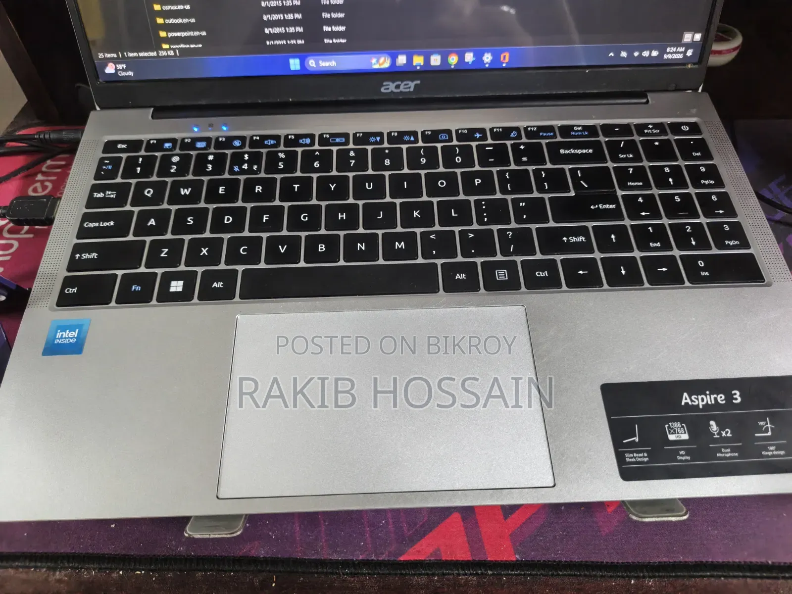 Laptop Acer Aspire 3 8GB Intel Celeron SSD 500GB