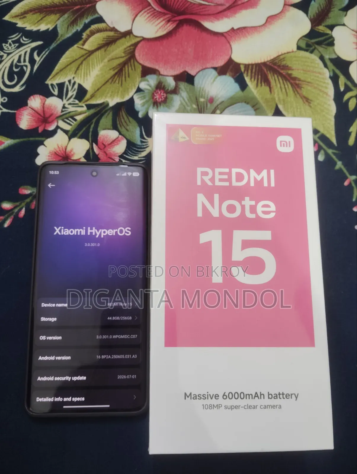 New Xiaomi Redmi Note 15 256 GB Black