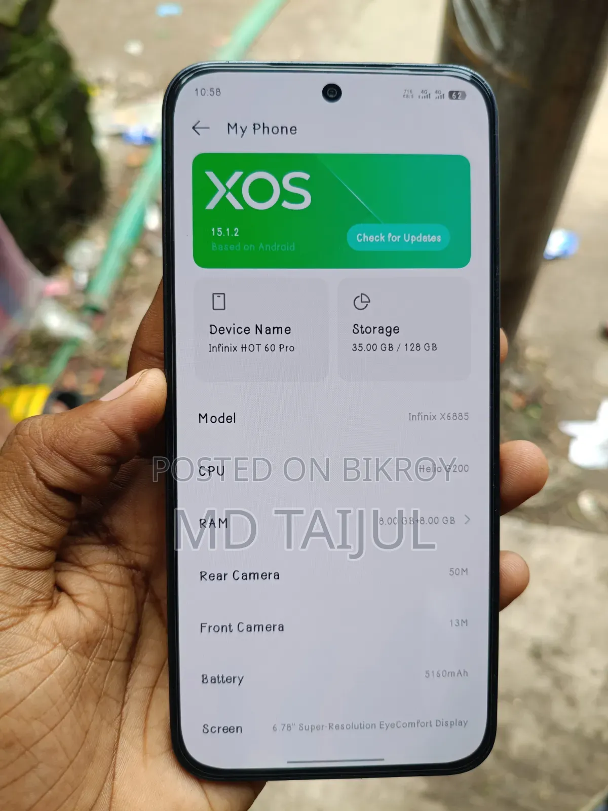 New Infinix Hot 60 Pro 128 GB Black