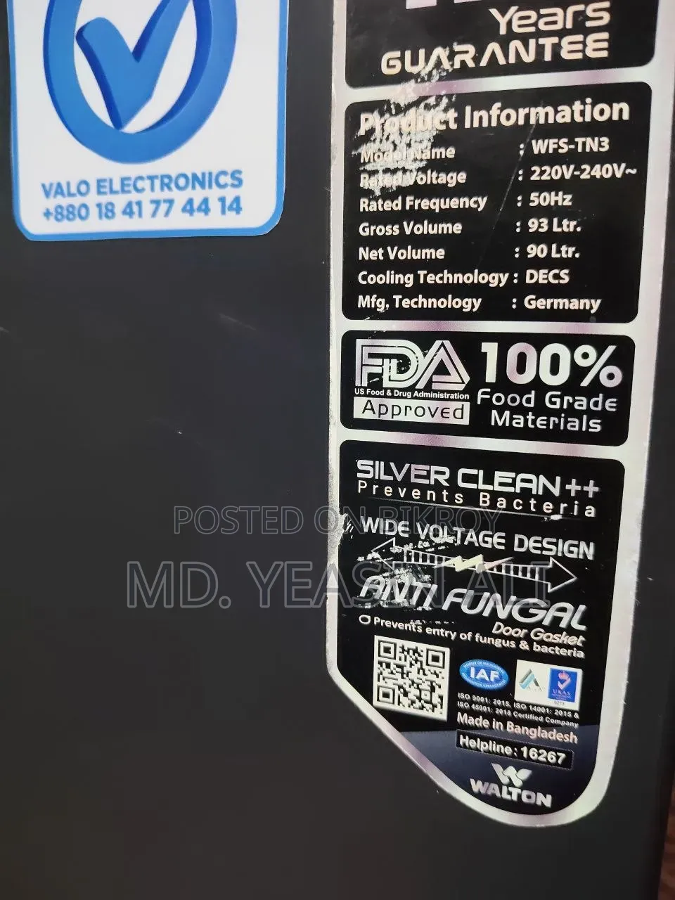 Walton 93 Litre Mini Fridge