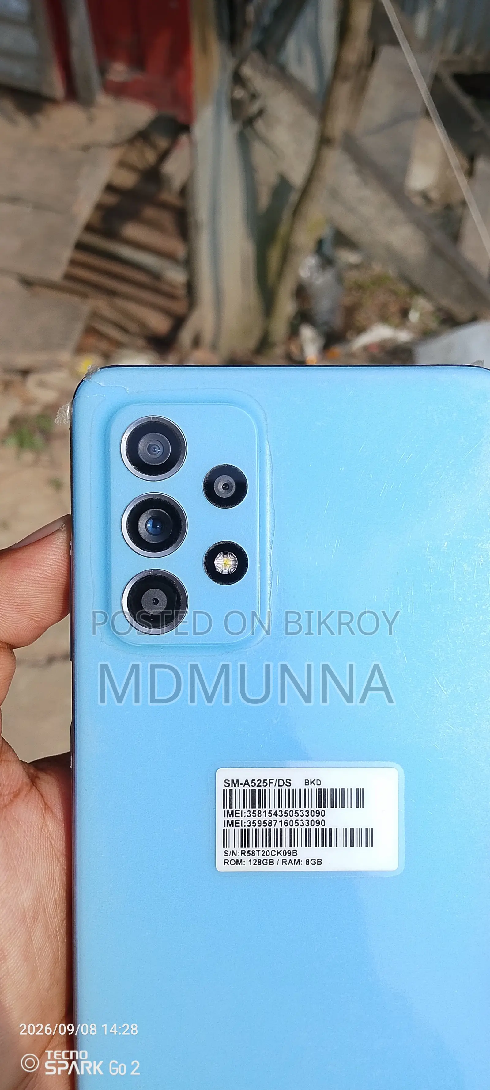 স্যামসাং গ্যালাক্সি এ৫২ ১২৮ জিবি