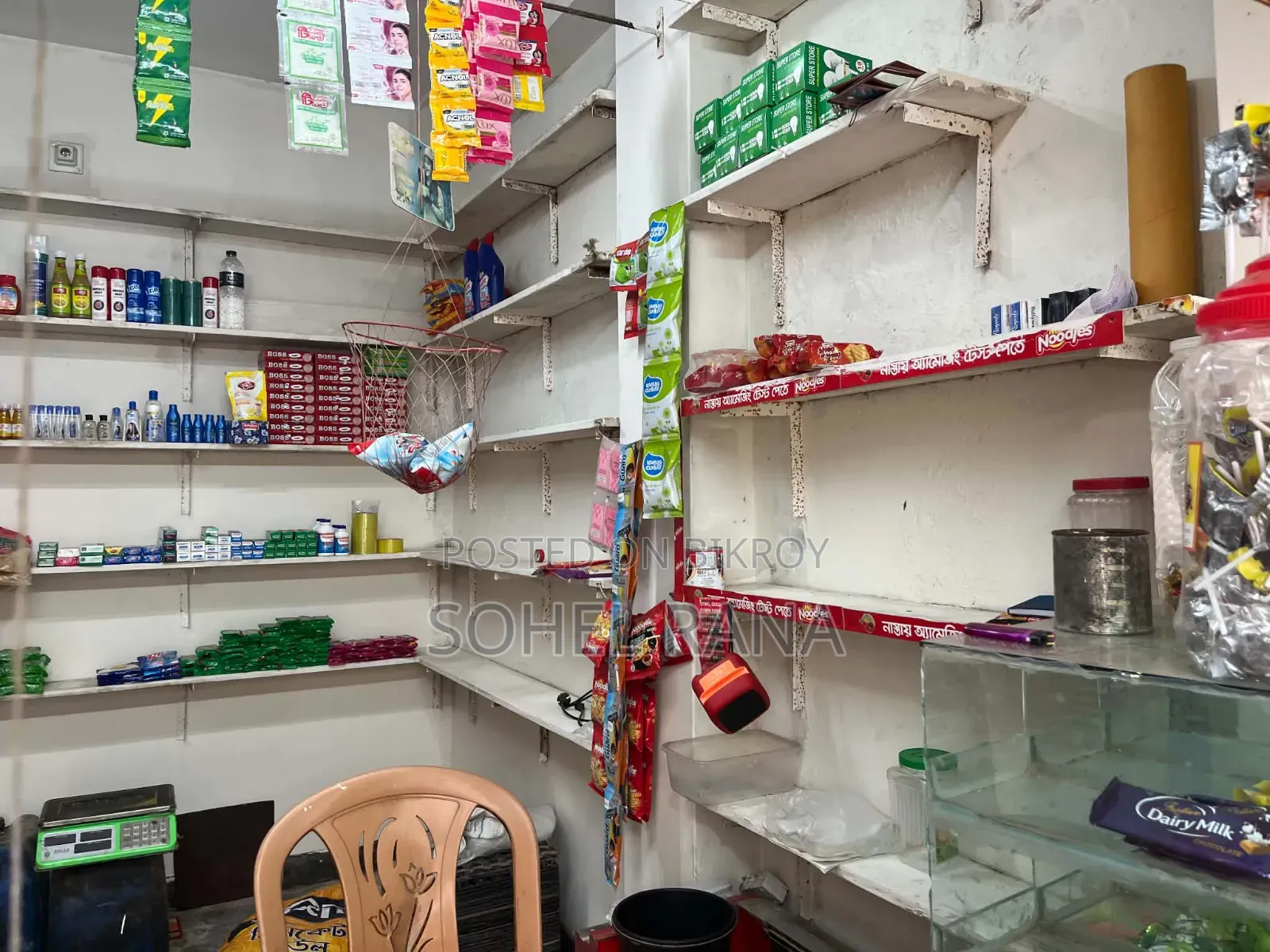 Shop for rent along with goods for sale
