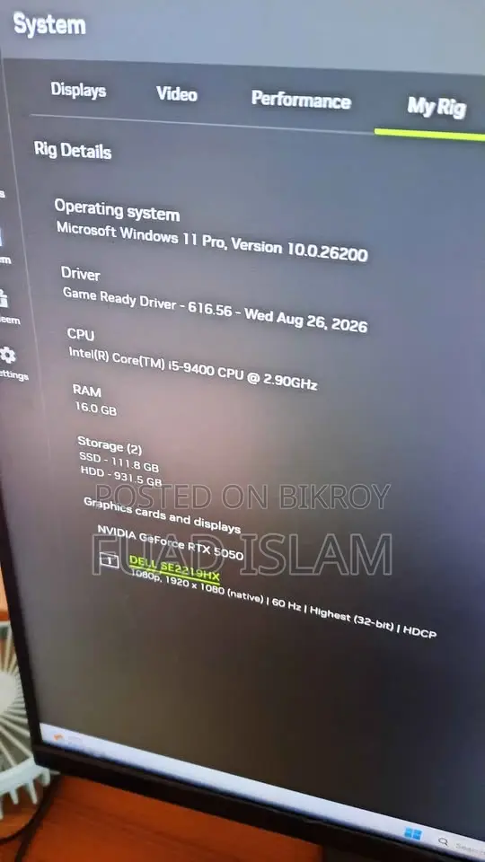 Desktop Computer Dell 16GB Intel Core i5 HDD 1T