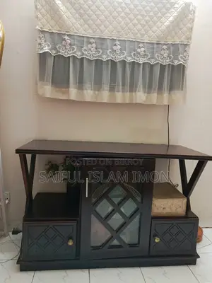 Premium Quality Dark Wooden TV Trolley for Sale