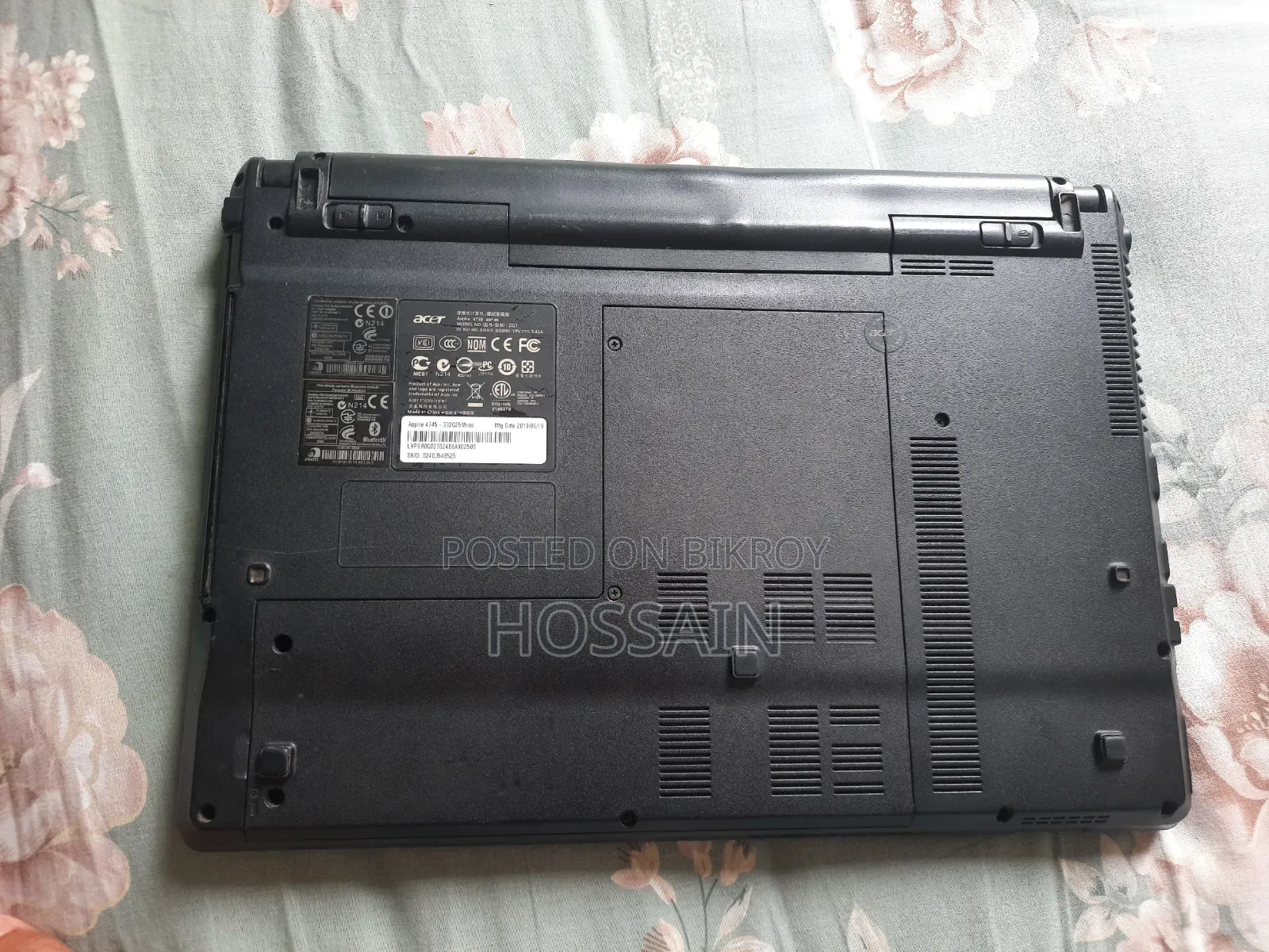 Laptop Acer Aspire 4745 4GB Intel Core I3 HDD 256GB
