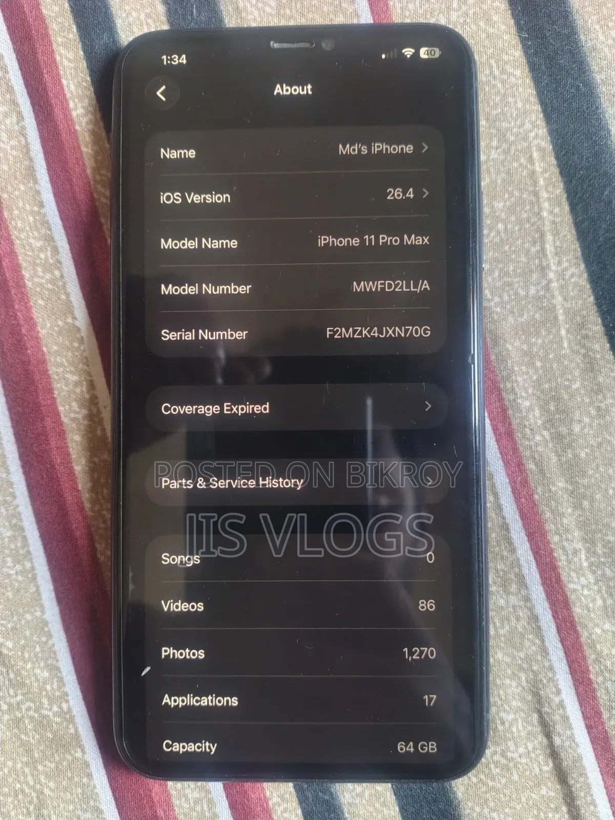 Apple iPhone 11 Pro Max 64 GB Gray