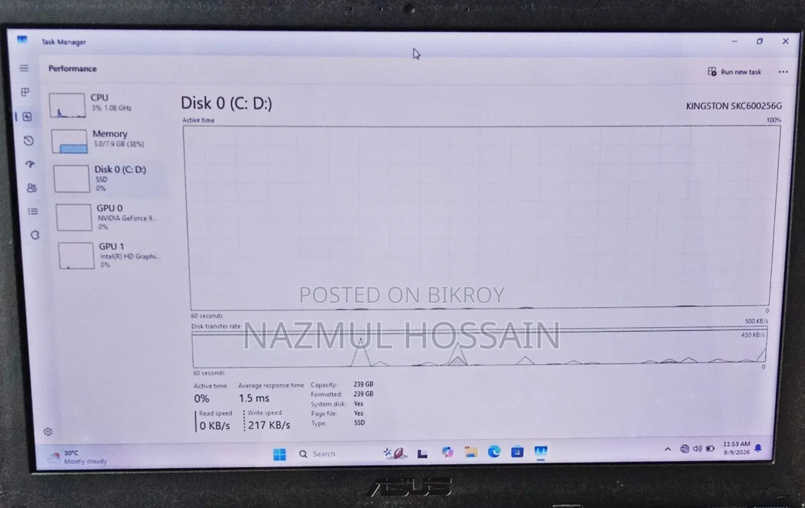 Laptop ASUS VivoBook Max X541UA 8GB Intel Core I5 SSD 6T